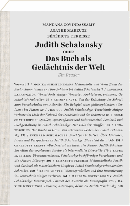Cover Judith Schalansky oder das Gedächtnis der Welt
