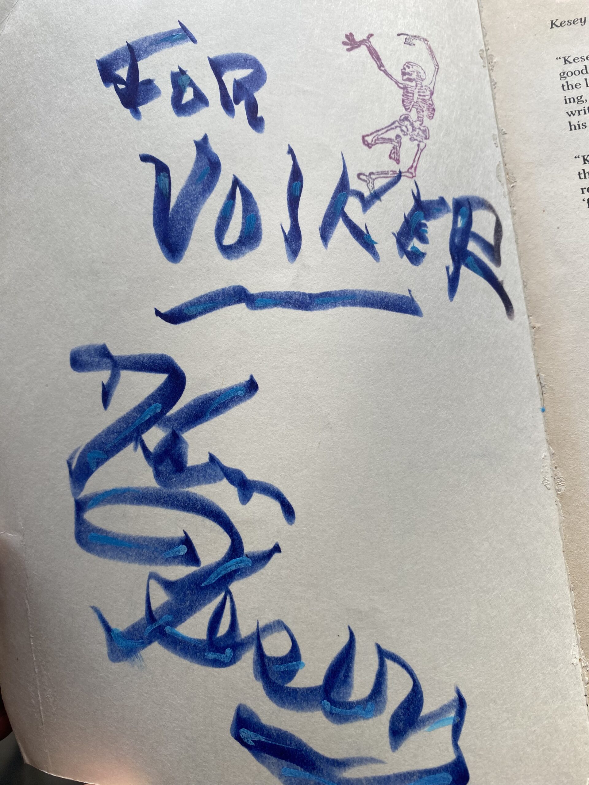 Ken Kesey signiert für Volker Weidermann